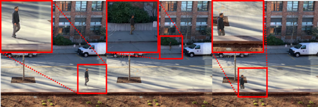 People and their shadows used to probe scene geometry